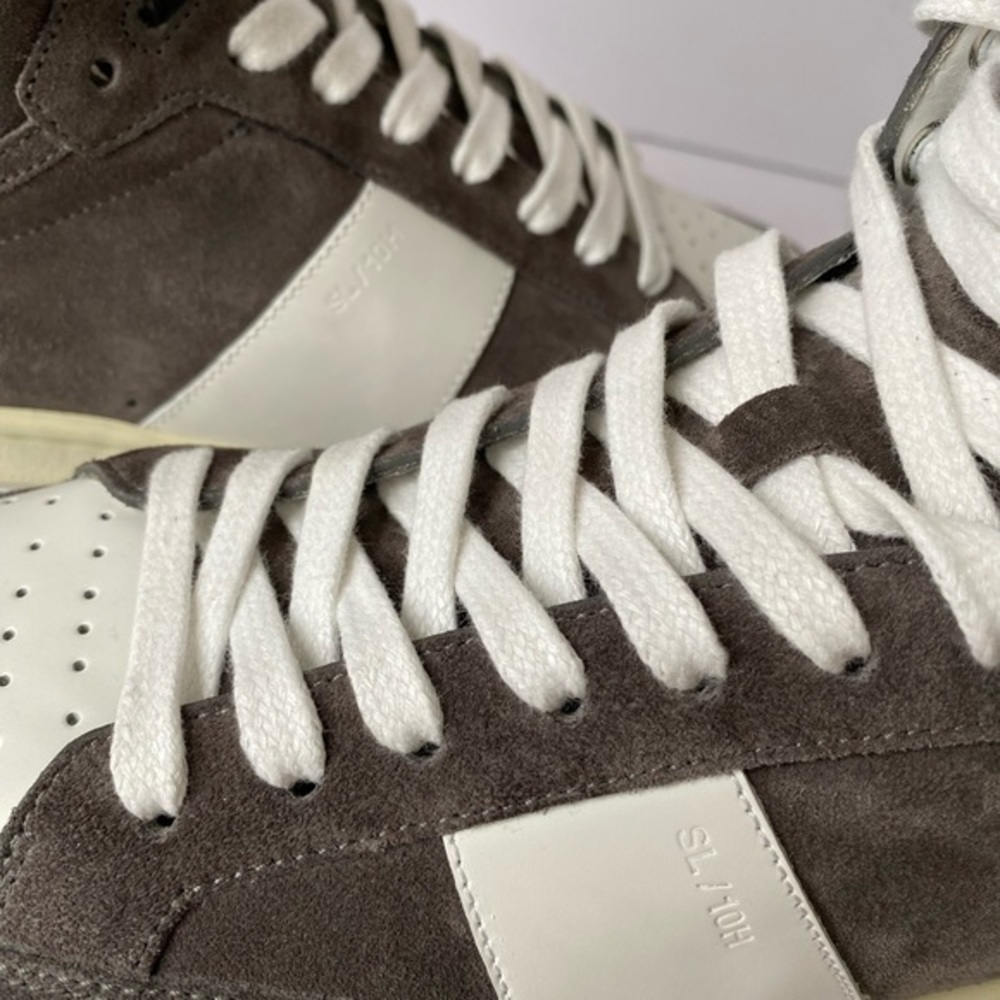 SAINT LAURENT MEN`S SL/10-H COURT CLASSIC HIGH TOP SNEAKERS - Picture 6 of 13